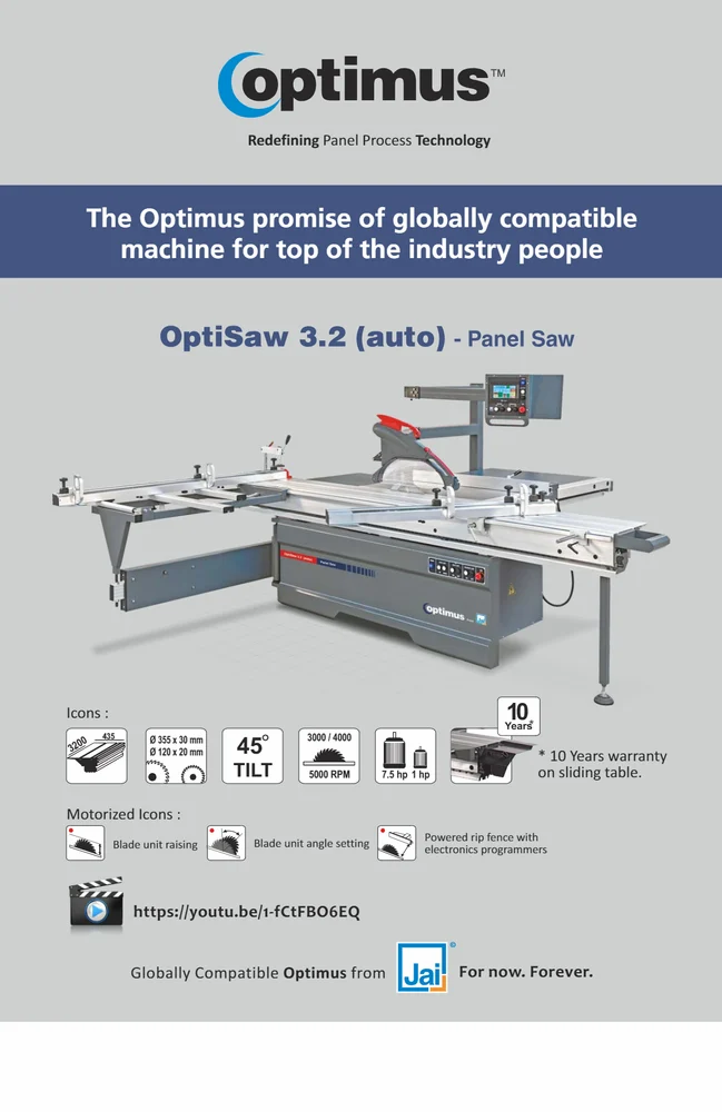 Sliding Table Panel Saw Machine Optisaw 3.2 AUTO