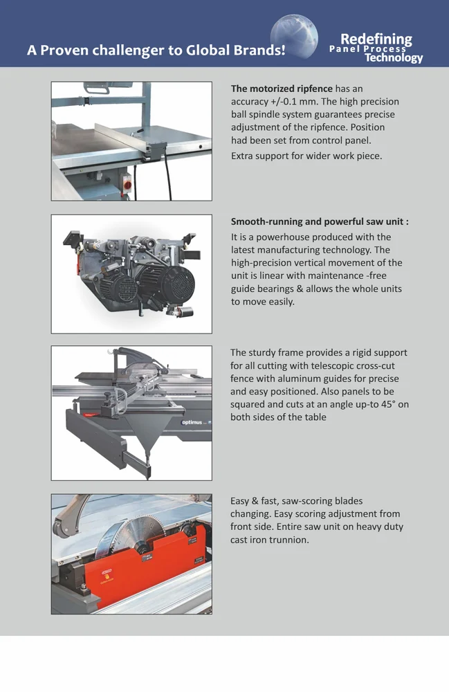 Sliding Table Panel Saw Machine Optisaw 3.2 AUTO