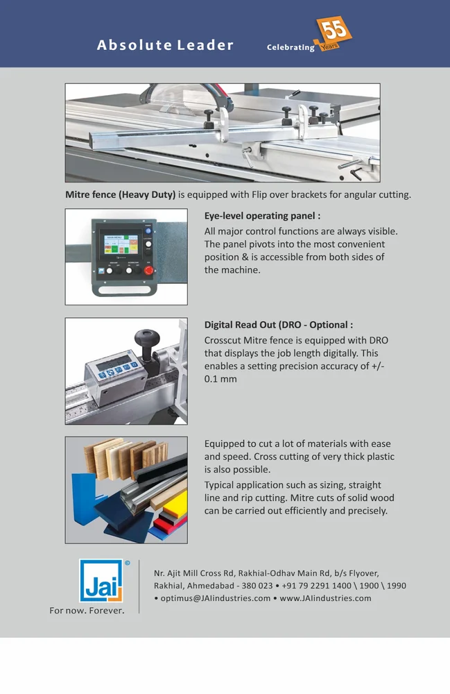 Sliding Table Panel Saw Machine Optisaw 3.2 AUTO