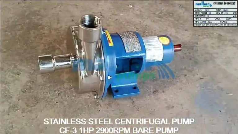 स्टेनलेस स्टील केन्द्रापसारक नंगे पंप
