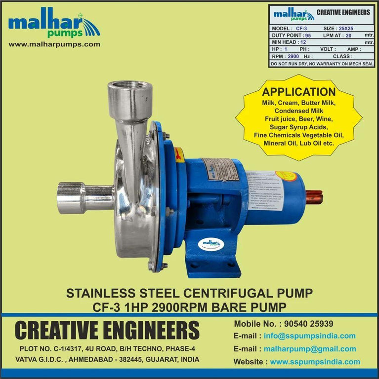 Stainless Steel Centrifugal Bare Pump