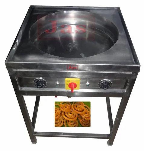 Stainless Steel  Electric / Gas Operated Jalebi Fryer For Commercial