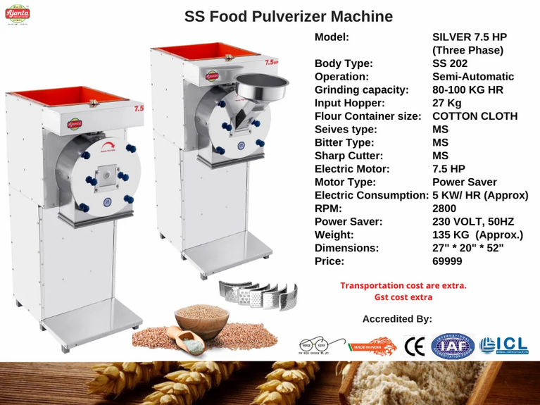 Stainless Steel Pulverizer in Hyderabad