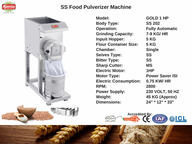 Stainless Steel Pulverizer in Hyderabad