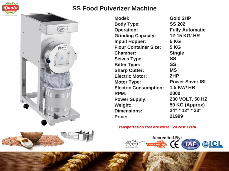 Stainless Steel Pulverizer in Hyderabad