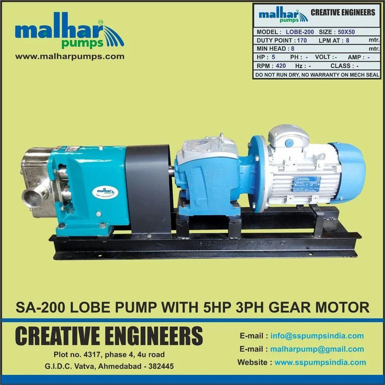 Stainless Steel Rotary Lobe Pump