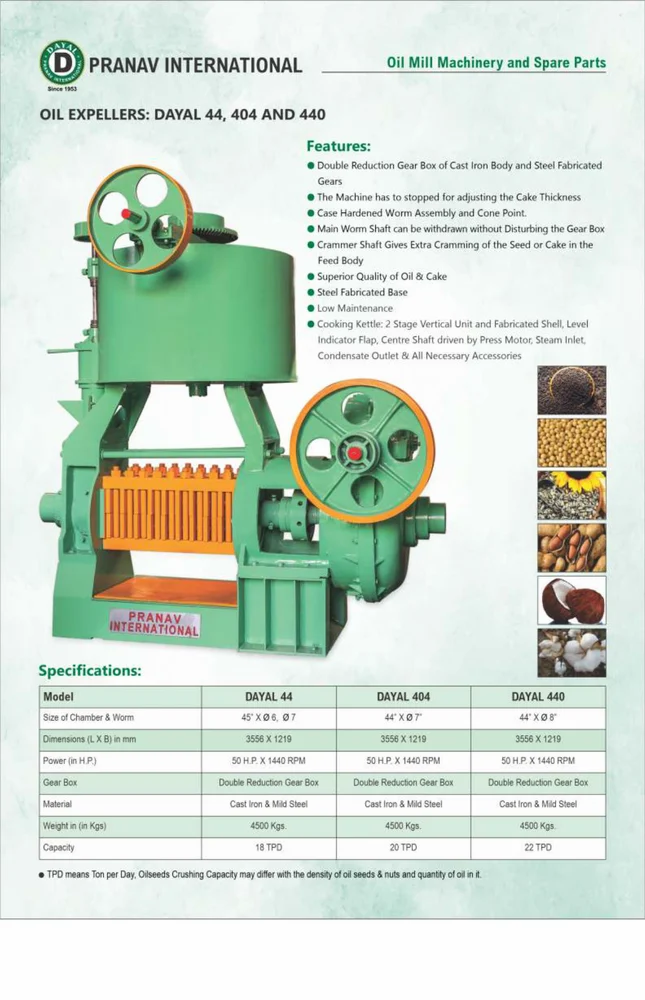 Sunflower Oil Mills Machinery