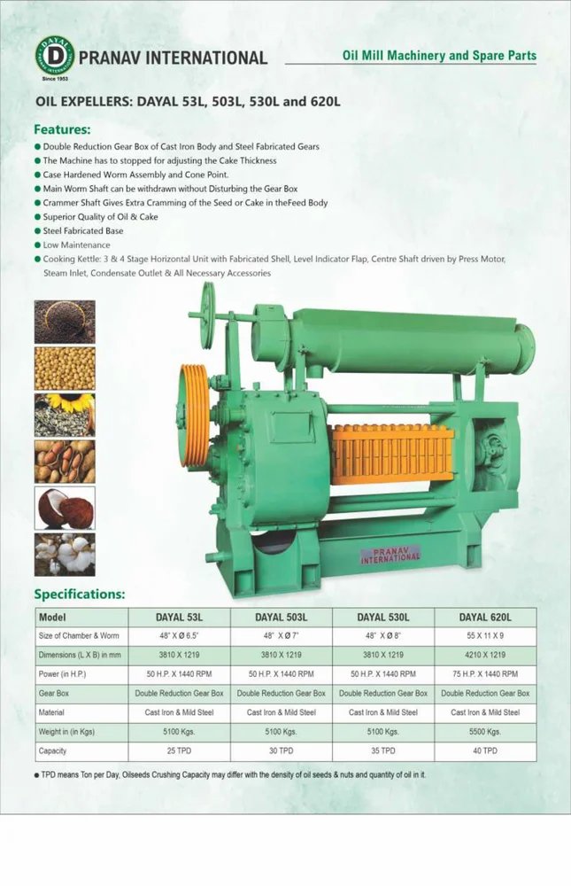 Sunflower Oil Mills Machinery