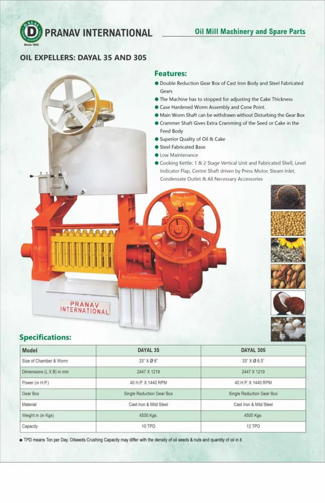 Sunflower Oil Mills Machinery