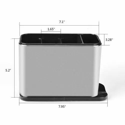 Surface Stainless-Steel Cutlery Drainer Kitchen Sink Drainer and Organizer Storage Holder