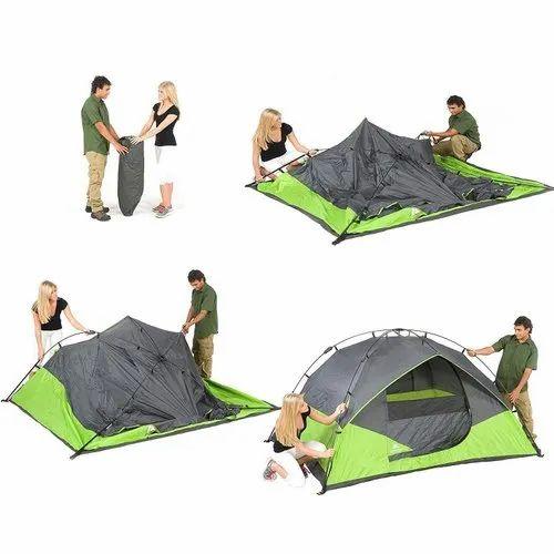 Tent 4 Person - Picnic Hiking Camping Portable Waterproof Dome Tent With Carry Bag