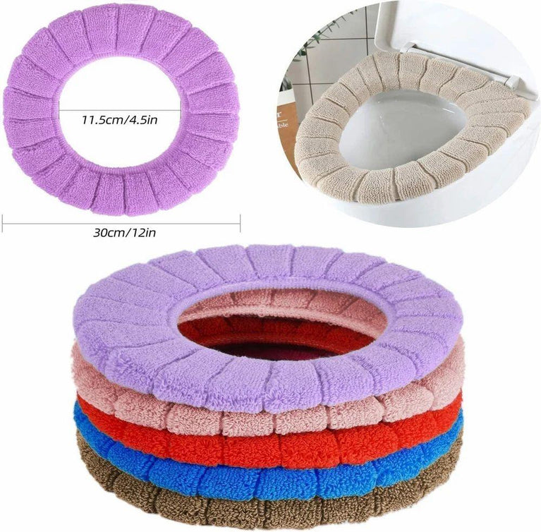 Toilet Seat Cover - Washable Soft Warmer Toilet Seat Cover