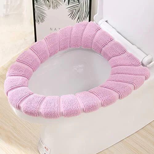 Toilet Seat Cover - Washable Soft Warmer Toilet Seat Cover