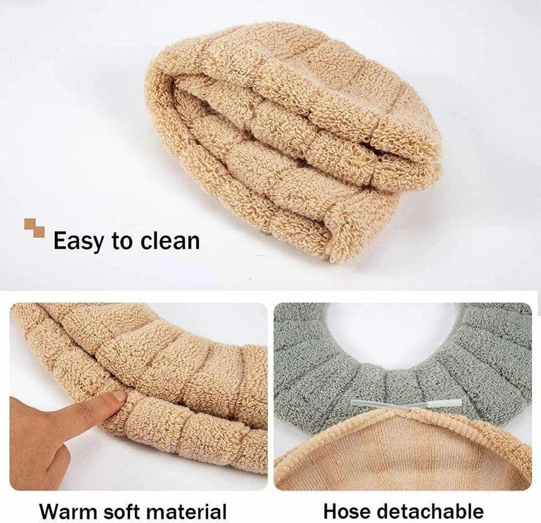 Toilet Seat Cover - Washable Soft Warmer Toilet Seat Cover