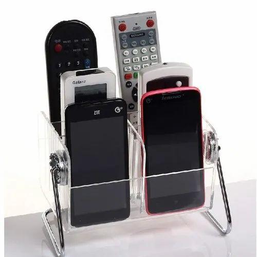 Transparent Acrylic Detachable Rotation Storage Box Remote Control Holder Organizer