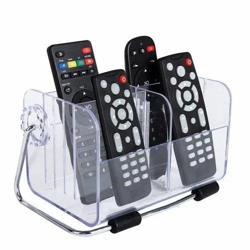 Transparent Acrylic Detachable Rotation Storage Box Remote Control Holder Organizer