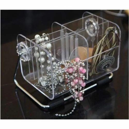 Transparent Acrylic Detachable Rotation Storage Box Remote Control Holder Organizer