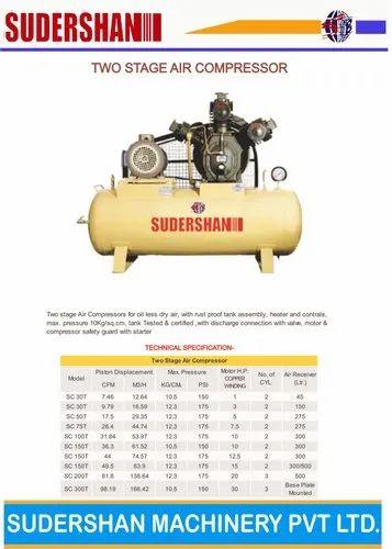 Two Stage Air Compressor Machine