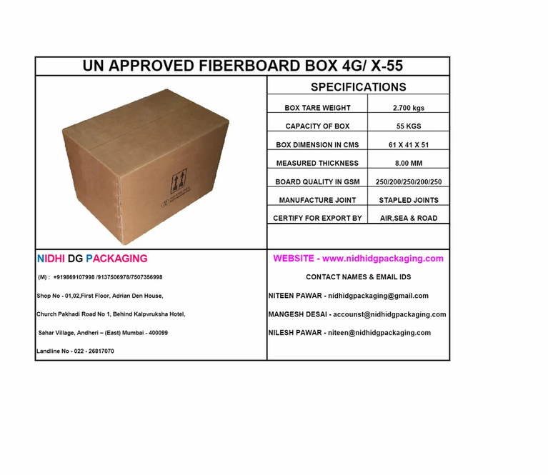 UN Approved 4GV Boxes