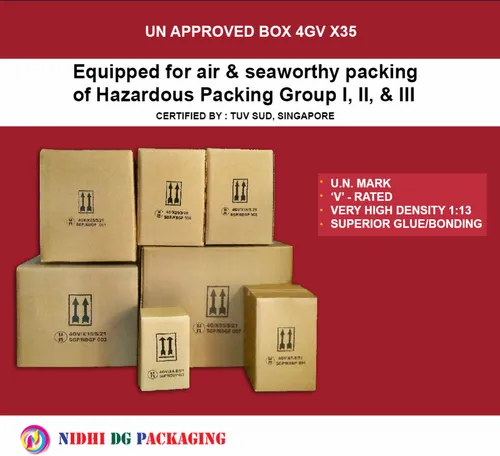 UN Certified Fiberboard Corrugated Boxes