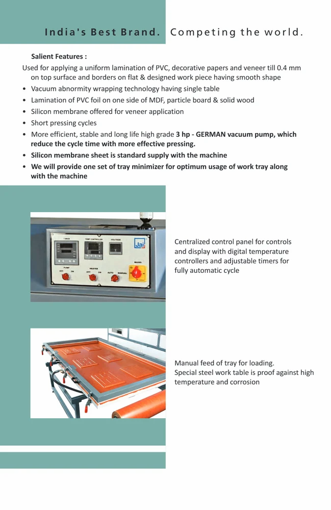 Vacuum Membrane Press Machine J-1250.IN COMPACT