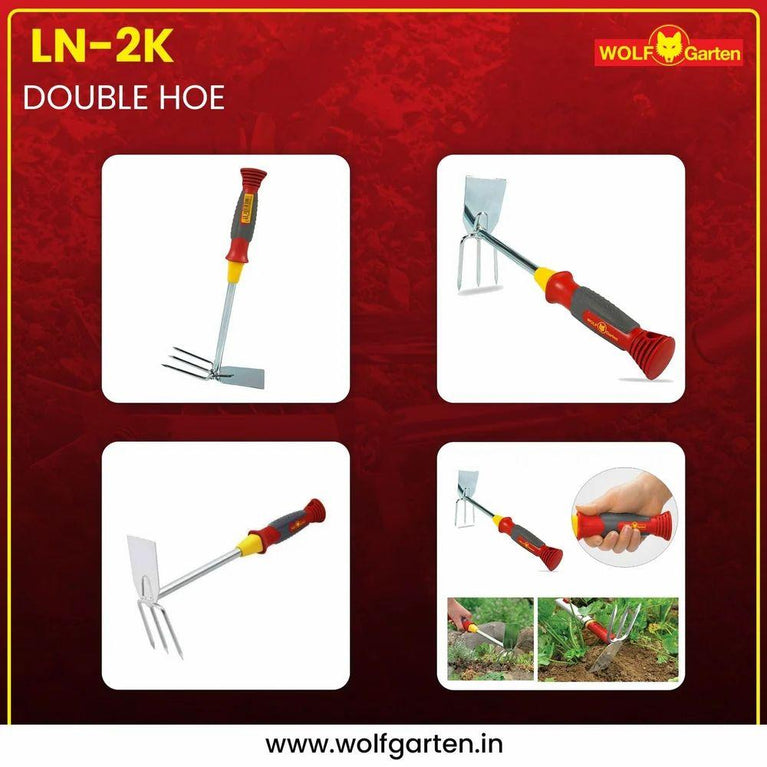વુલ્ફ ગાર્ટન ડબલ સ્ટીલ HOE (LN-2K)