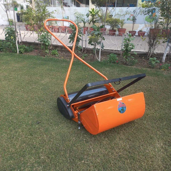 Manual reel mower with roller sale